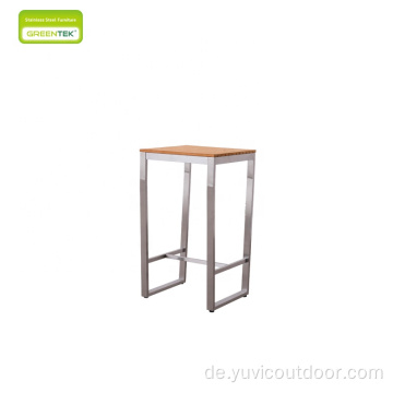 Outdoor-Edelstahl-Bar-Tisch und Stuhl-Set